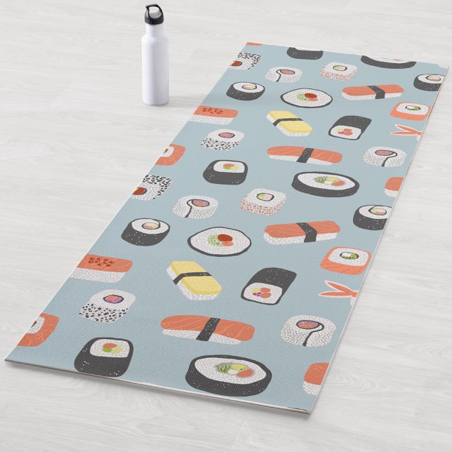 Sushi Pattern Yogamatte (Fun Japanese Sushi yoga mat)