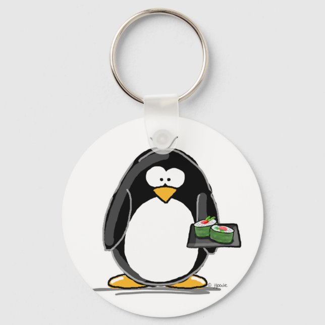 Sushi Penguin Schlüsselanhänger (Vorderseite)