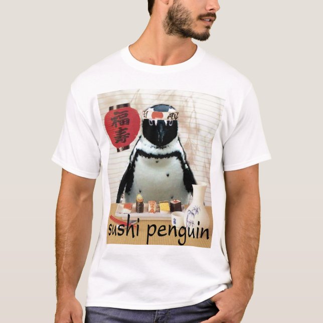 Sushi-Pinguin T-Shirt (Vorderseite)