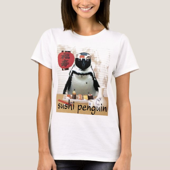 Sushi-Pinguin T-Shirt (Vorderseite)