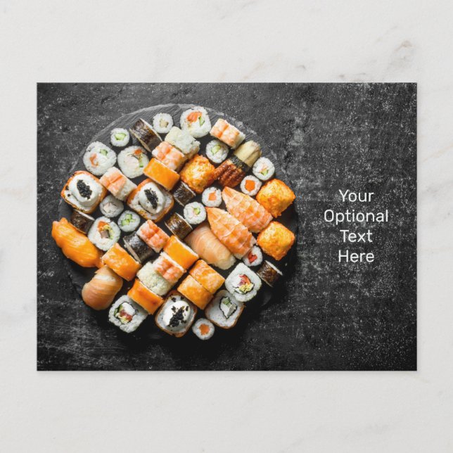 Sushi Platter Postcard Postkarte (Vorderseite)
