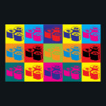 Sushi Pop Art Poster<br><div class="desc">Sushi Pop Art. Wenn Sushi Ihr Hobby, Beruf oder Besessenheit ist, zeigen Sie es mit großen Sushi-T - Shirt, Tasse, Aufklebern und mehr. Sie sind auch tolle Geschenke für andere Sushi-Fans!</div>