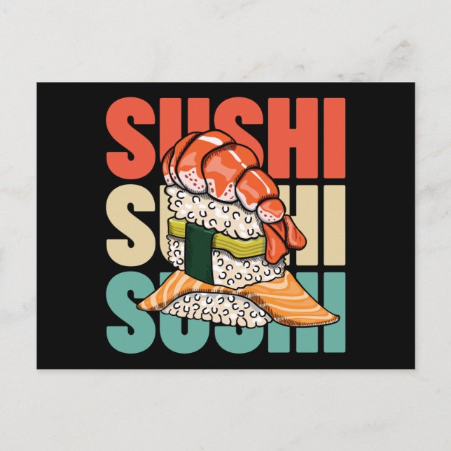 Sushi Postkarte (Vorderseite)