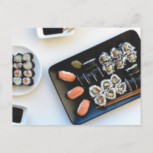 Sushi-Postkarte Postkarte