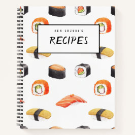 Sushi Recipe Book Notizbuch