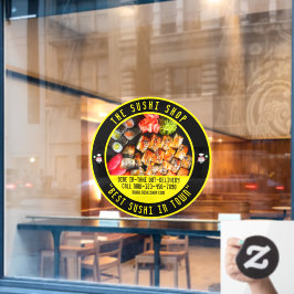 Sushi Restaurant Große Front individuell anpassen Fensteraufkleber