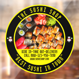 Sushi Restaurant Große Front individuell anpassen Fensteraufkleber