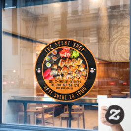 Sushi Restaurant Große Front individuell anpassen Fensteraufkleber