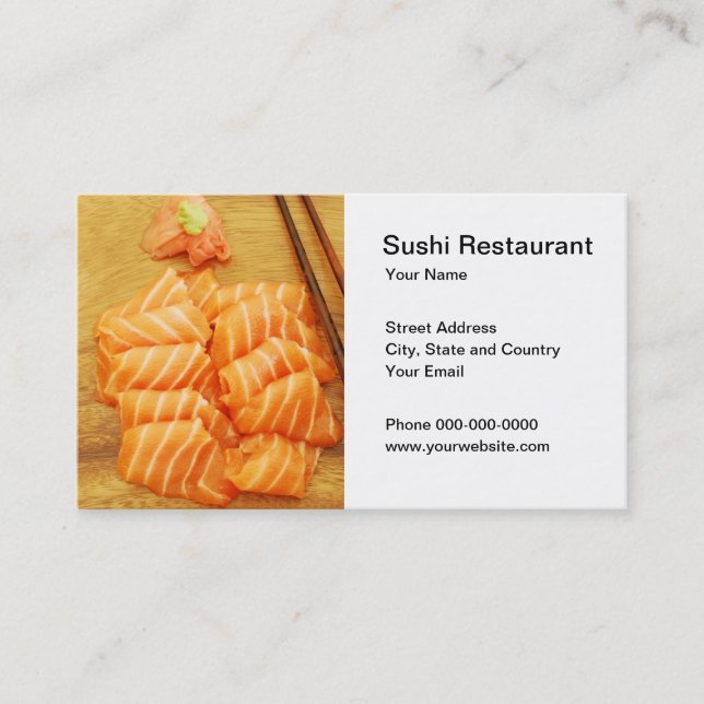 Sushi-Restaurant-Visitenkarte Visitenkarte (Vorderseite)