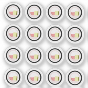 Sushi Roll Cream Käse Lachs Sticker