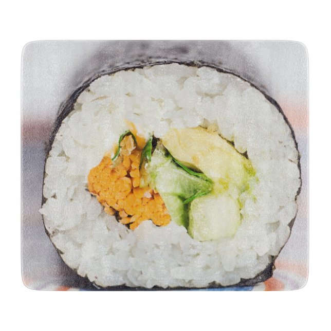 Sushi roll Fisch und Reis Schneidebrett (Vorderseite)