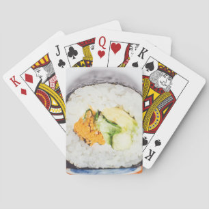 Sushi roll Fisch und Reis Spielkarten