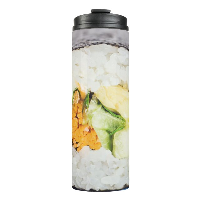 Sushi roll Fisch und Reis Thermosbecher (Vorderseite)