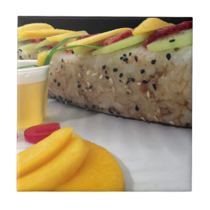 Sushi Roll Sushi Mango Rice Japanisch Essen asiati Fliese