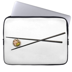 Sushi-Rolle u. Essstäbchen - kundengebundene Laptopschutzhülle