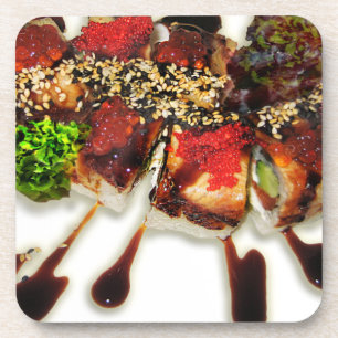 Sushi-Rollen Sesam Ingwer Wasabi Japan Küche Getränkeuntersetzer