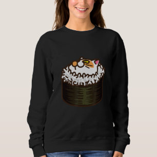 Sushi Rolls Persian Cat Japanischer Feinschmecker Sweatshirt