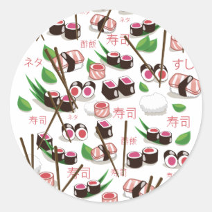 Sushi Runder Aufkleber