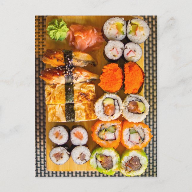 Sushi Sampler Postkarte (Vorderseite)