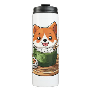 Sushi Shiba - Funny Food Dog Thermosbecher