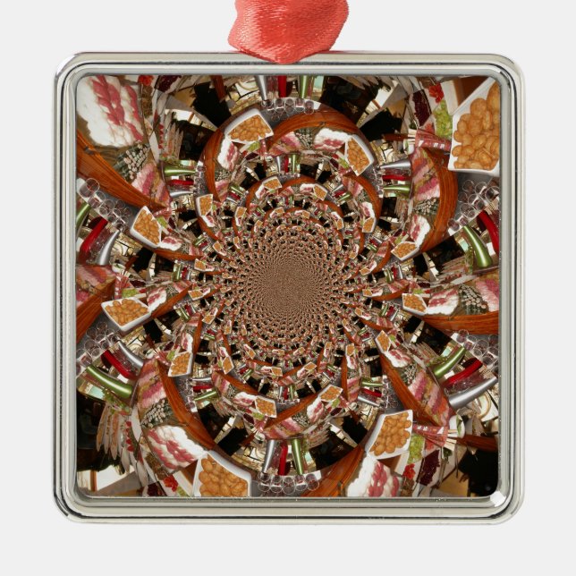 Sushi Silbernes Ornament (Vorne)