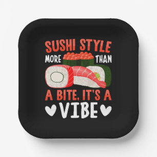 Sushi-Stil mehr als ein Biss Pappteller