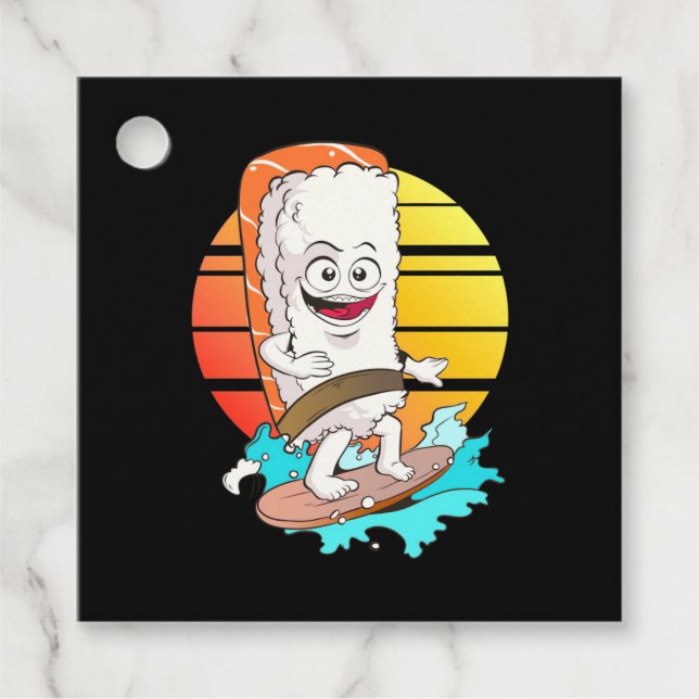 Sushi surfen geschenkanhänger (Vorderseite)