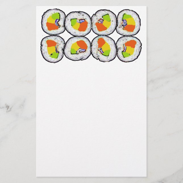Sushi-Sushi-Briefpapier Briefpapier (Vorderseite)