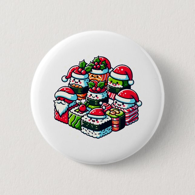 Sushi Sushi Funny Funny Funny Festival Button (Vorderseite)
