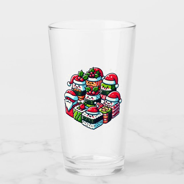 Sushi Sushi Funny Funny Funny Festival Glas (Vorderseite)