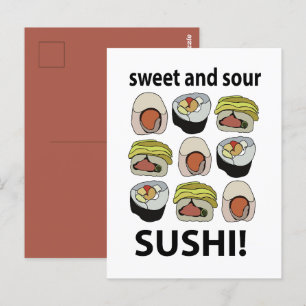 Sushi Sweet and Sour Sushi Postkarte