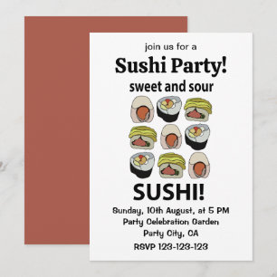 Sushi Sweet und Sour Sushi Einladung