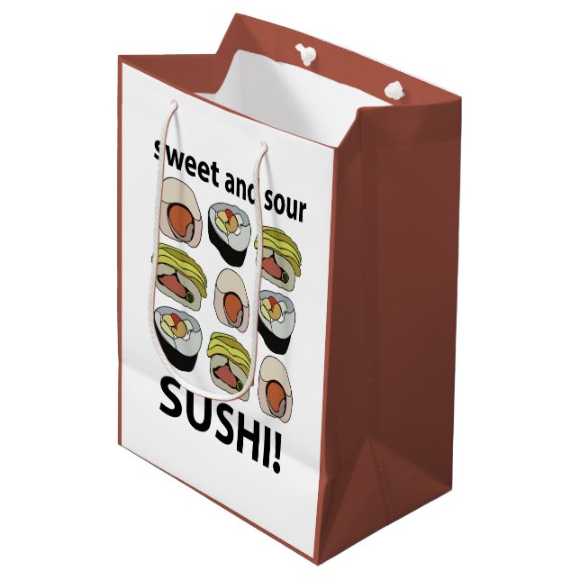 Sushi Sweet und Sour Sushi Mittlere Geschenktüte (Vorderseite Schrägansicht)
