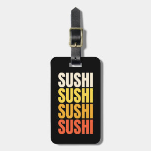 Sushi-Textentwurf Gepäckanhänger