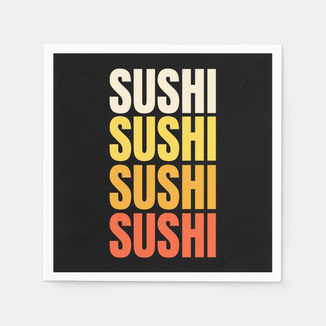 Sushi-Textentwurf Serviette (Vorderseite)