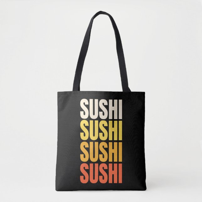 Sushi-Textentwurf Tasche (Vorderseite)