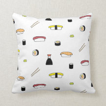 Sushi Themed Pattern | Illustriert Sushi Set White
