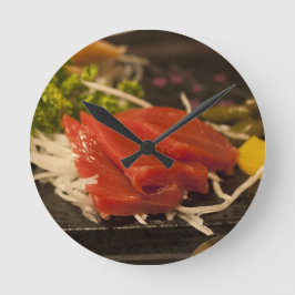 Sushi Thunfisch Party Time Fish Food Runde Wanduhr