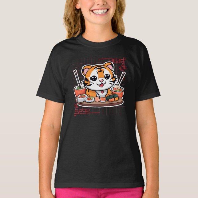 Sushi Tiger Served T-Shirt (Vorderseite)
