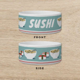 Sushi und Miso Hund Katze Napf