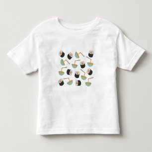 Sushi und Noodles Muster Kleinkind T-shirt
