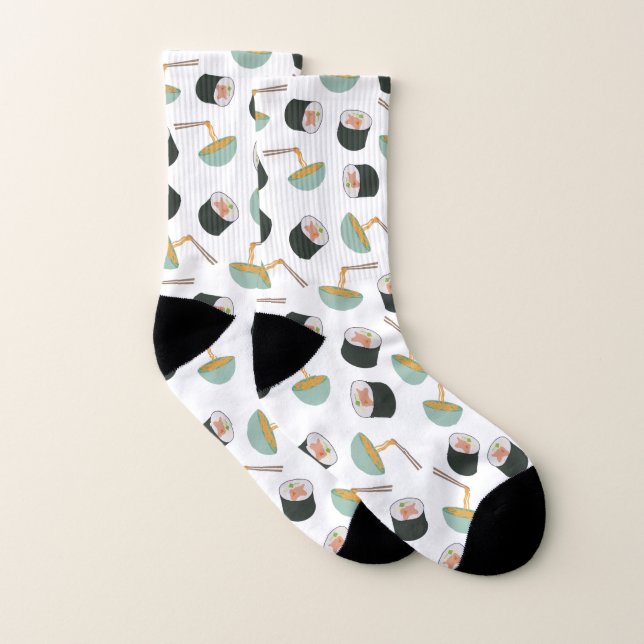 Sushi und Noodles Muster Socken (Paar)