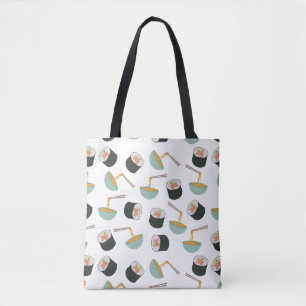 Sushi und Noodles Muster Tasche