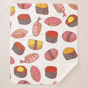 Sushi und Rollen nahtlos Muster. Doodle Cartoon c Sherpadecke