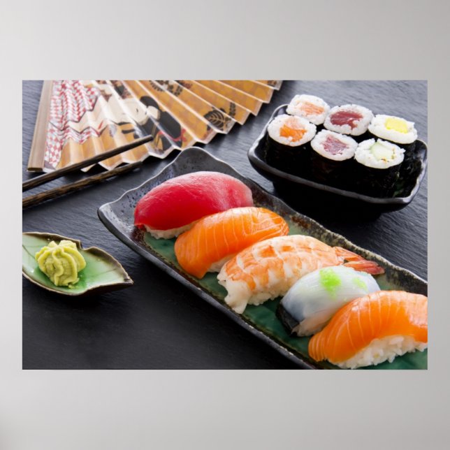 Sushi und Rollen Poster (Vorne)