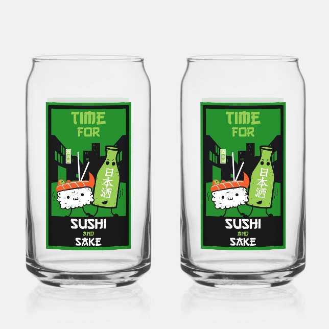 Sushi und Sake-Feinschmecker Dosenglas (Vorderseite)