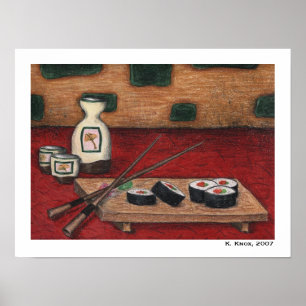 Sushi und Sake Poster