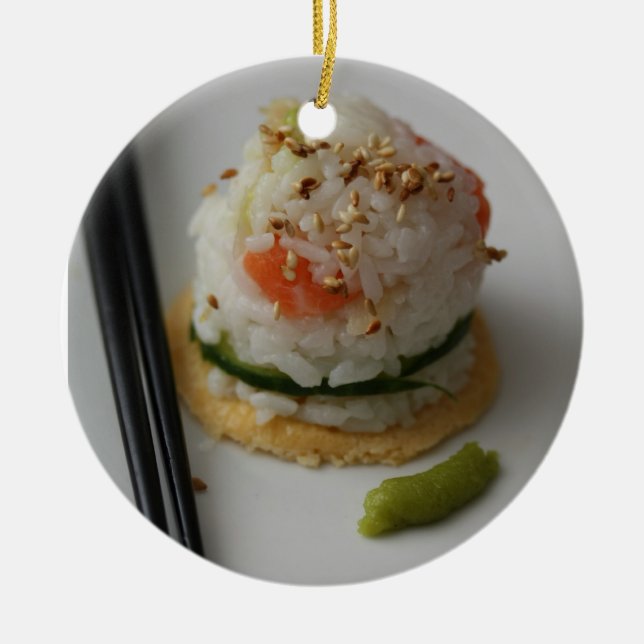 Sushi-Verzierung Keramik Ornament (Vorne)