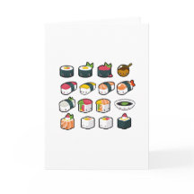 Sushi-Vielzahl-Gruß-Karte