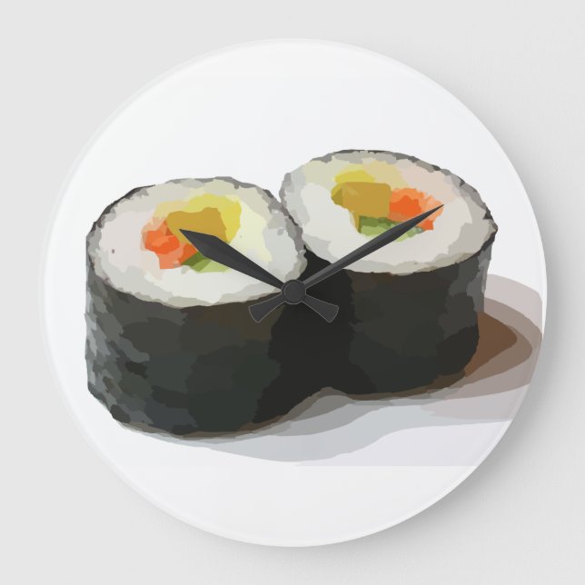 SUSHI WALL CLOCKS GROßE WANDUHR (Vorderseite)